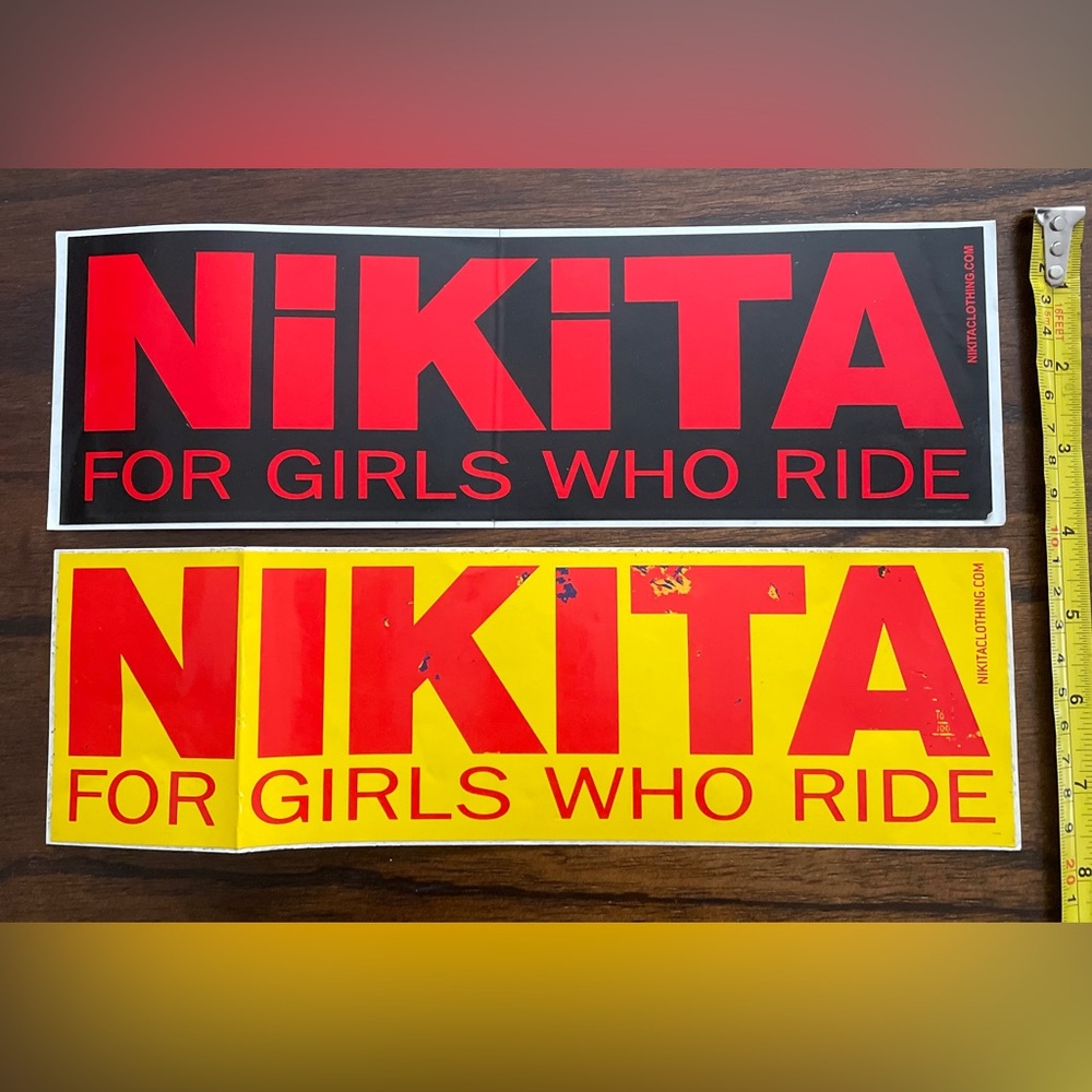 Nikita snowboard clothing line jacket ski wear stickers decal